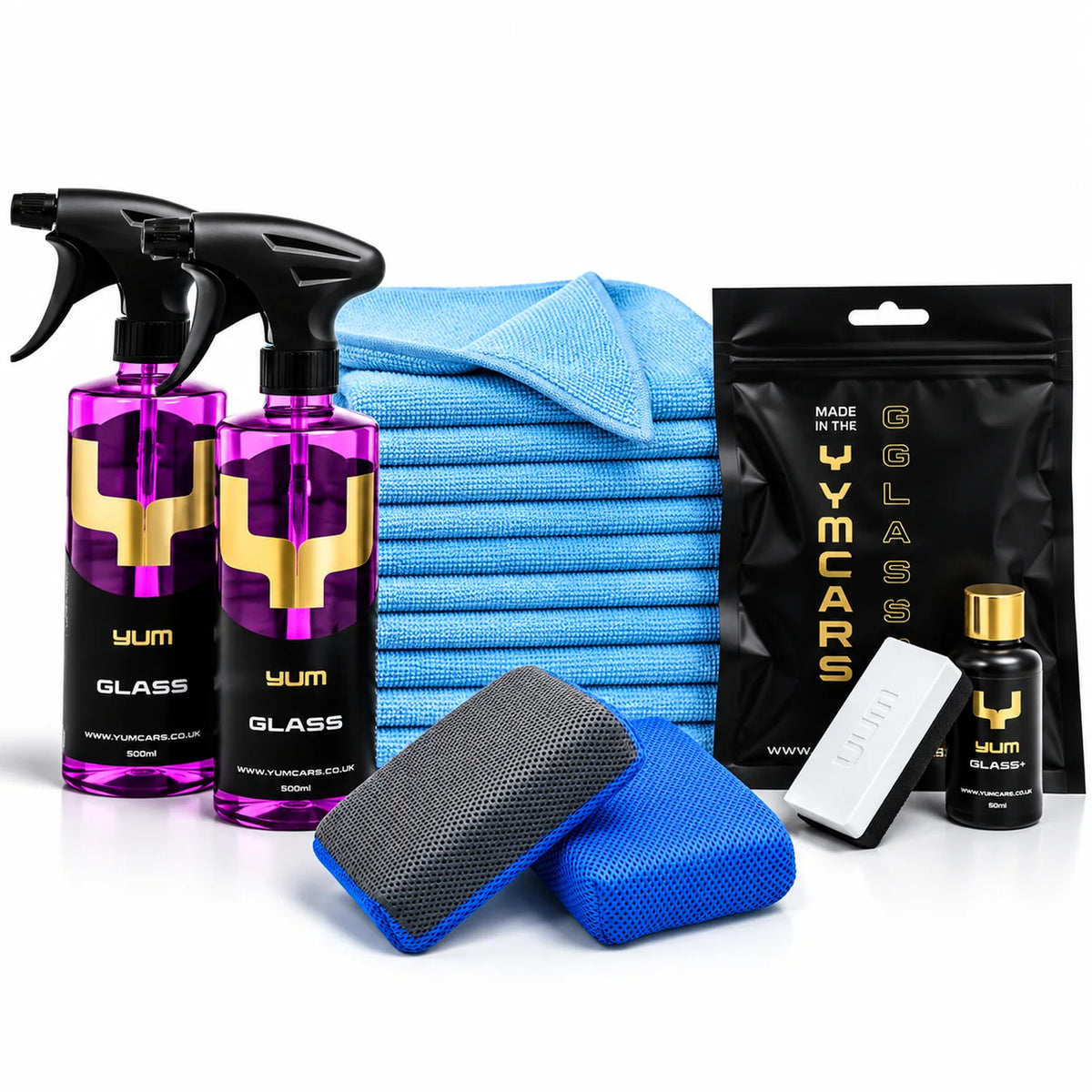 YumCars Glass Bundle – Komplet Glasrens, Claybar & Glascoating Sæt