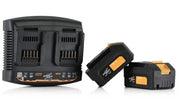 ShineMate Hurtig Oplader Dual Channel Til 18V Batterier